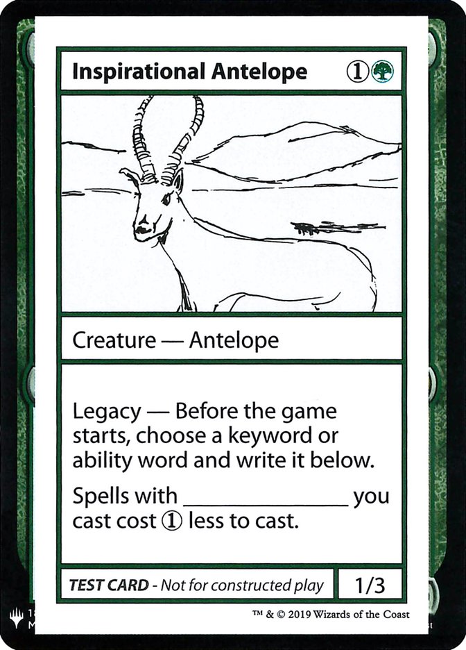 Inspirational Antelope [Mystery Booster Playtest Cards] | Gaming Infinity