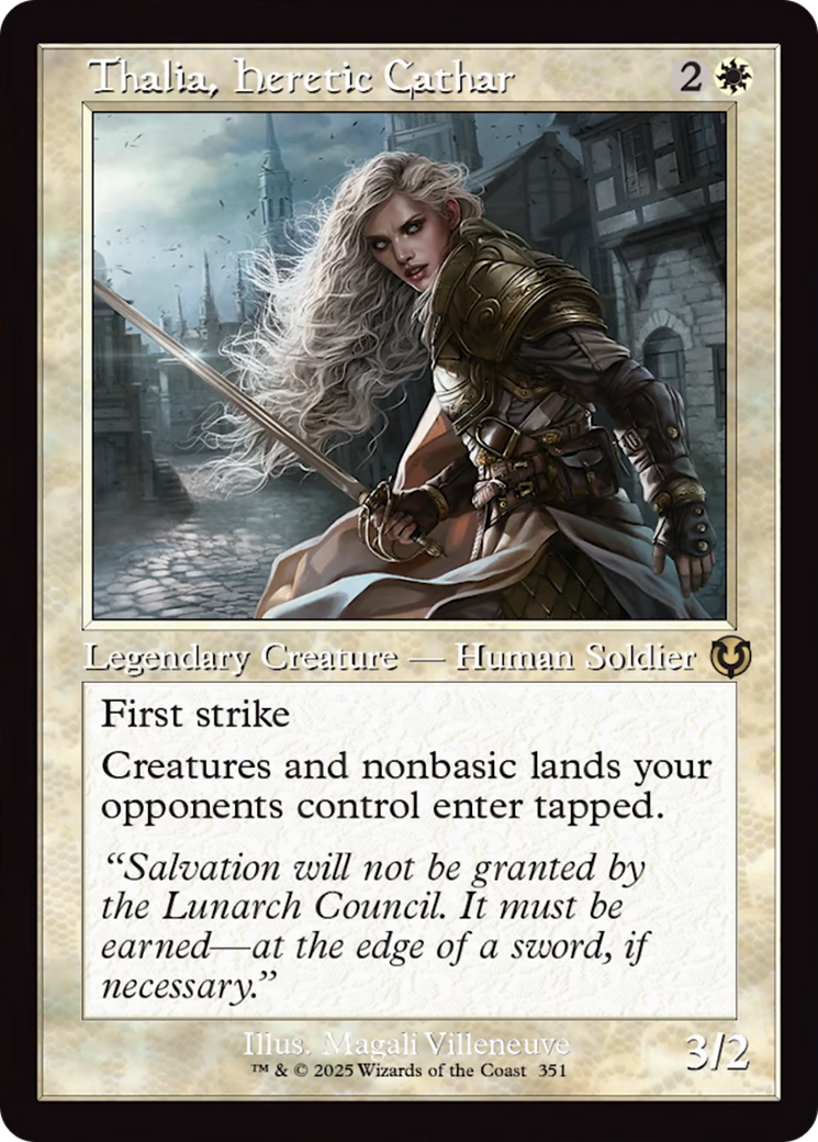 Thalia, Heretic Cathar (Retro Frame) [Innistrad Remastered] | Gaming Infinity