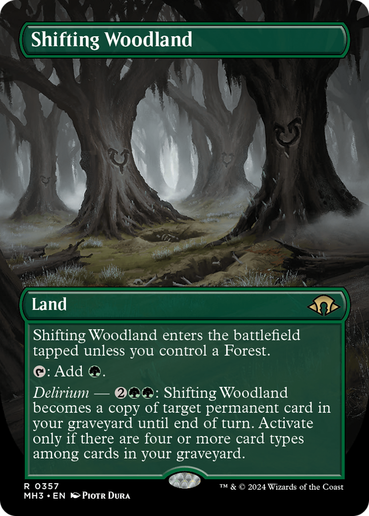 Shifting Woodland (Borderless) [Modern Horizons 3] | Gaming Infinity