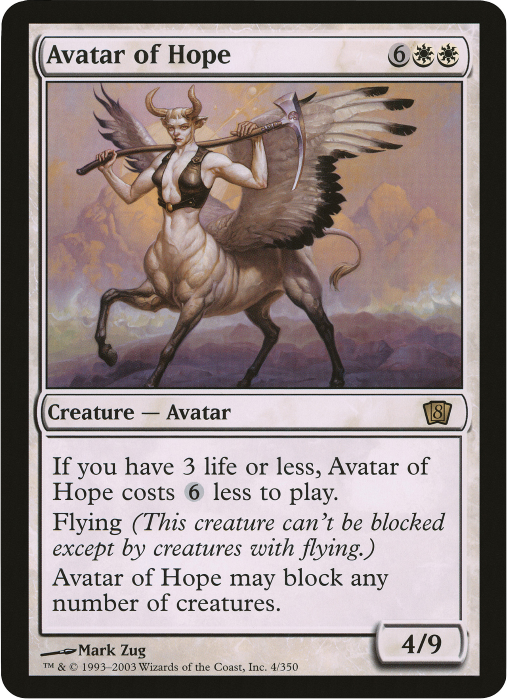 Avatar of Hope (Oversized) [Eighth Edition Box Topper] | Gaming Infinity
