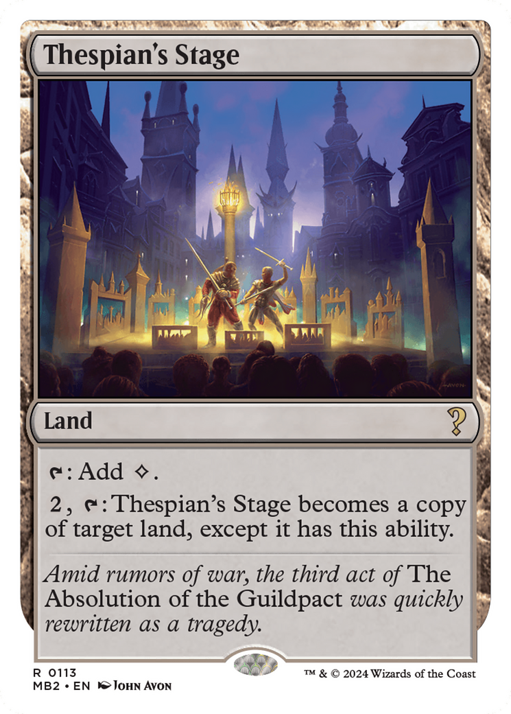 Thespian's Stage (White Border) [Mystery Booster 2] | Gaming Infinity
