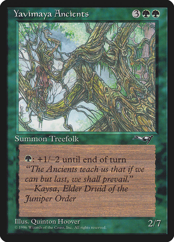 Yavimaya Ancients (Druid Art) [Alliances] | Gaming Infinity