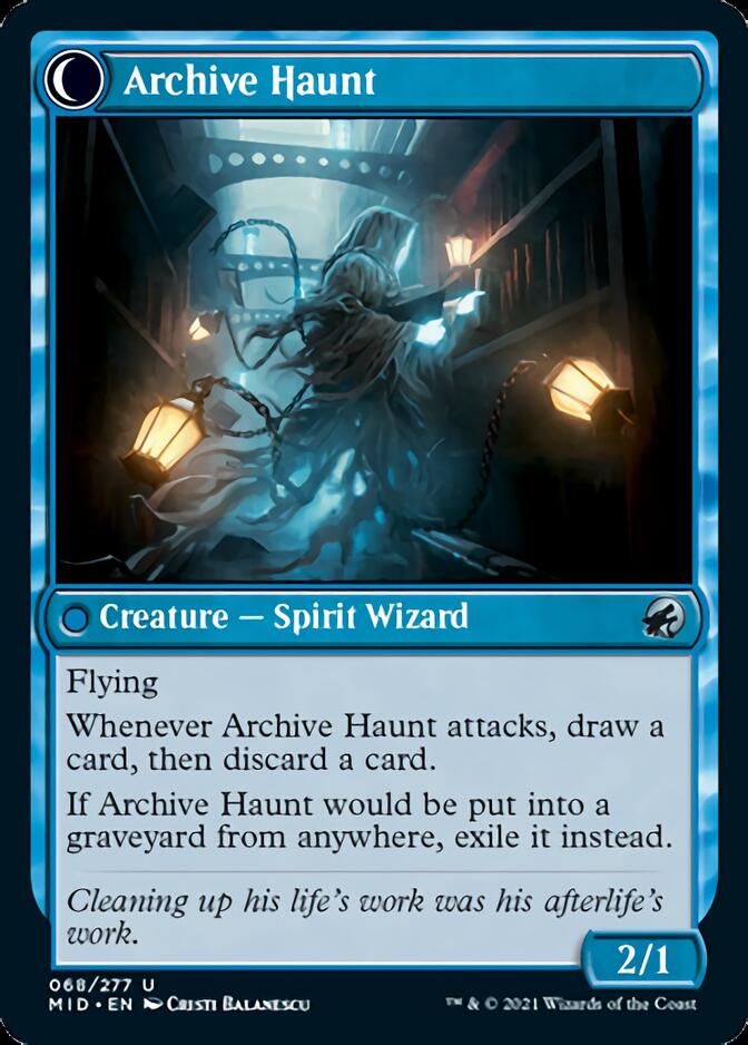 Overwhelmed Archivist // Archive Haunt [Innistrad: Midnight Hunt] | Gaming Infinity
