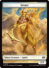 Spirit (0006) // Spirit (0007) Double-Sided Token [Tarkir: Dragonstorm Tokens] | Gaming Infinity