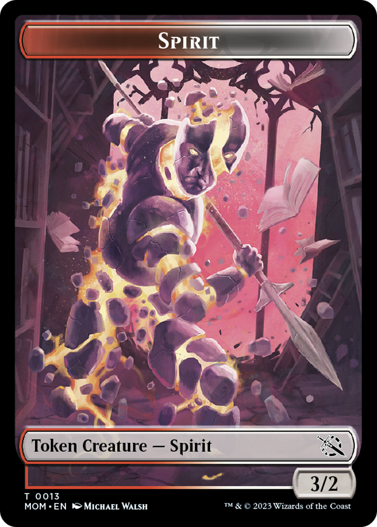 Warrior // Spirit (13) Double-Sided Token [March of the Machine Tokens] | Gaming Infinity