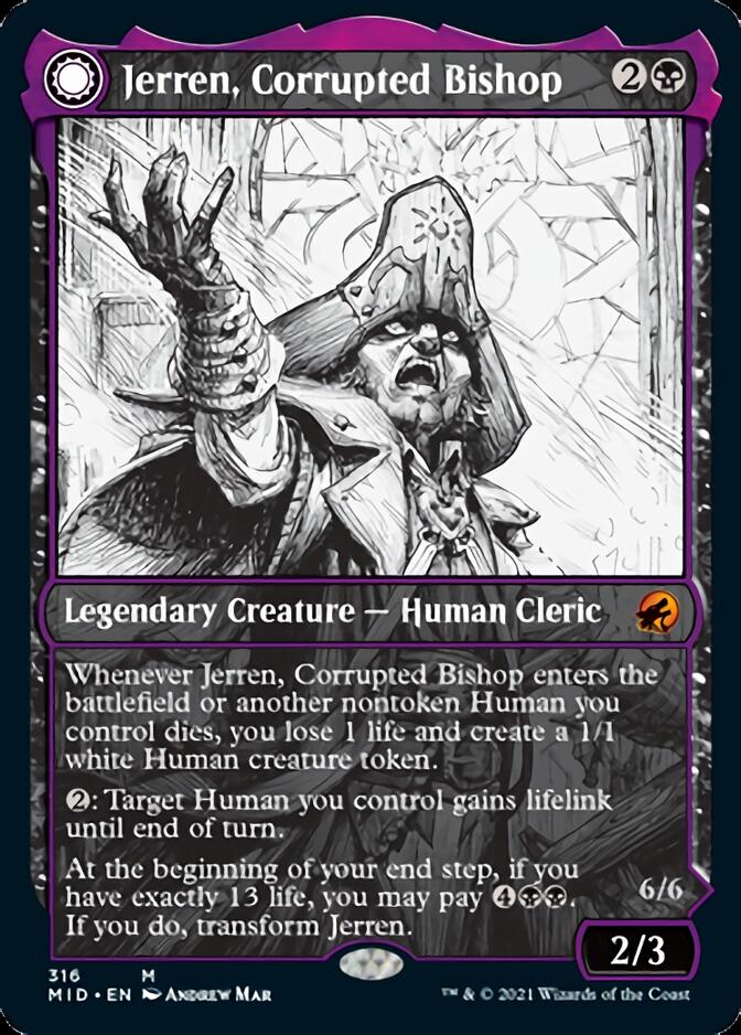 Jerren, Corrupted Bishop // Ormendahl, the Corrupted (Showcase Eternal Night) [Innistrad: Midnight Hunt] | Gaming Infinity