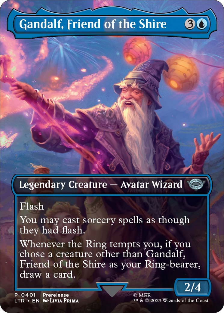 Gandalf, Friend of the Shire (Borderless Alternate Art) [The Lord of the Rings: Tales of Middle-Earth] | Gaming Infinity