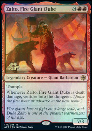 Zalto, Fire Giant Duke [Dungeons & Dragons: Adventures in the Forgotten Realms Prerelease Promos] | Gaming Infinity