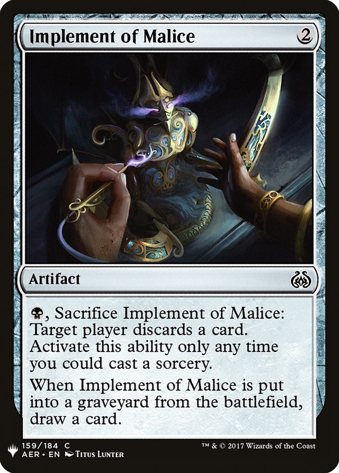 Implement of Malice [Mystery Booster] | Gaming Infinity