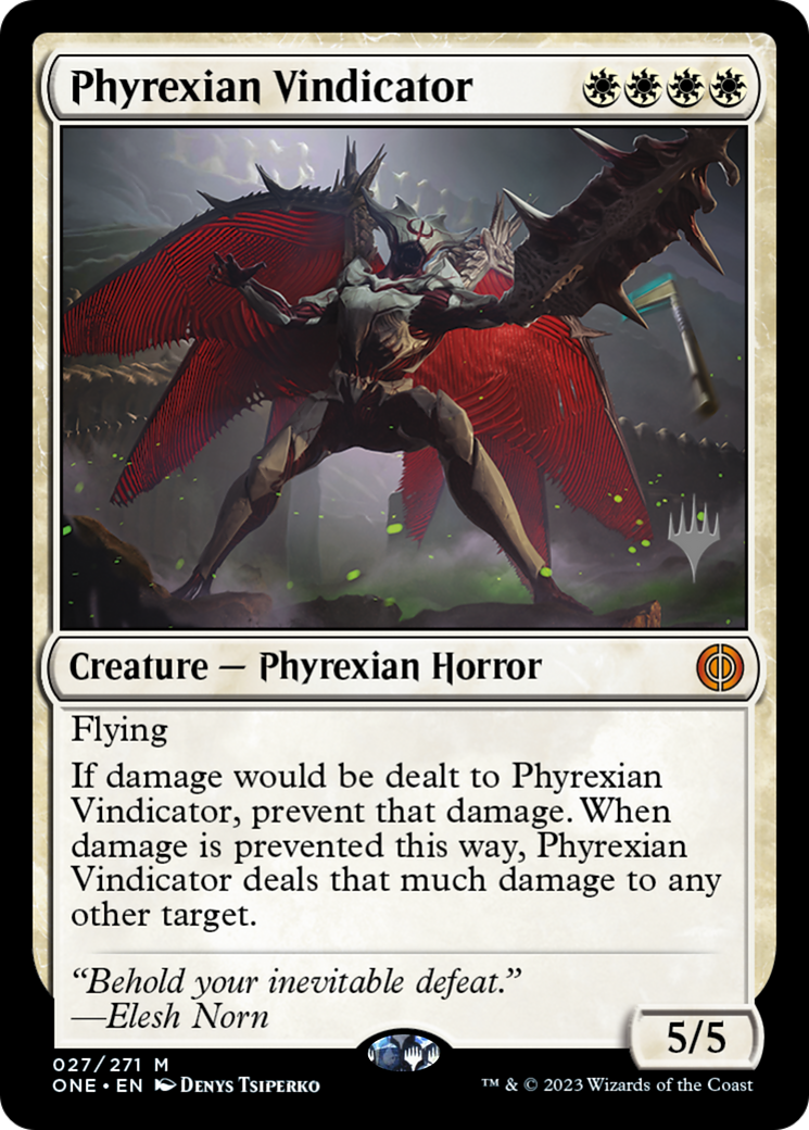 Phyrexian Vindicator (Promo Pack) [Phyrexia: All Will Be One Promos] | Gaming Infinity