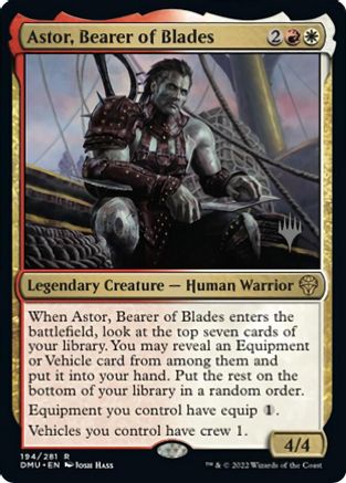 Astor, Bearer of Blades (Promo Pack) [Dominaria United Promos] | Gaming Infinity