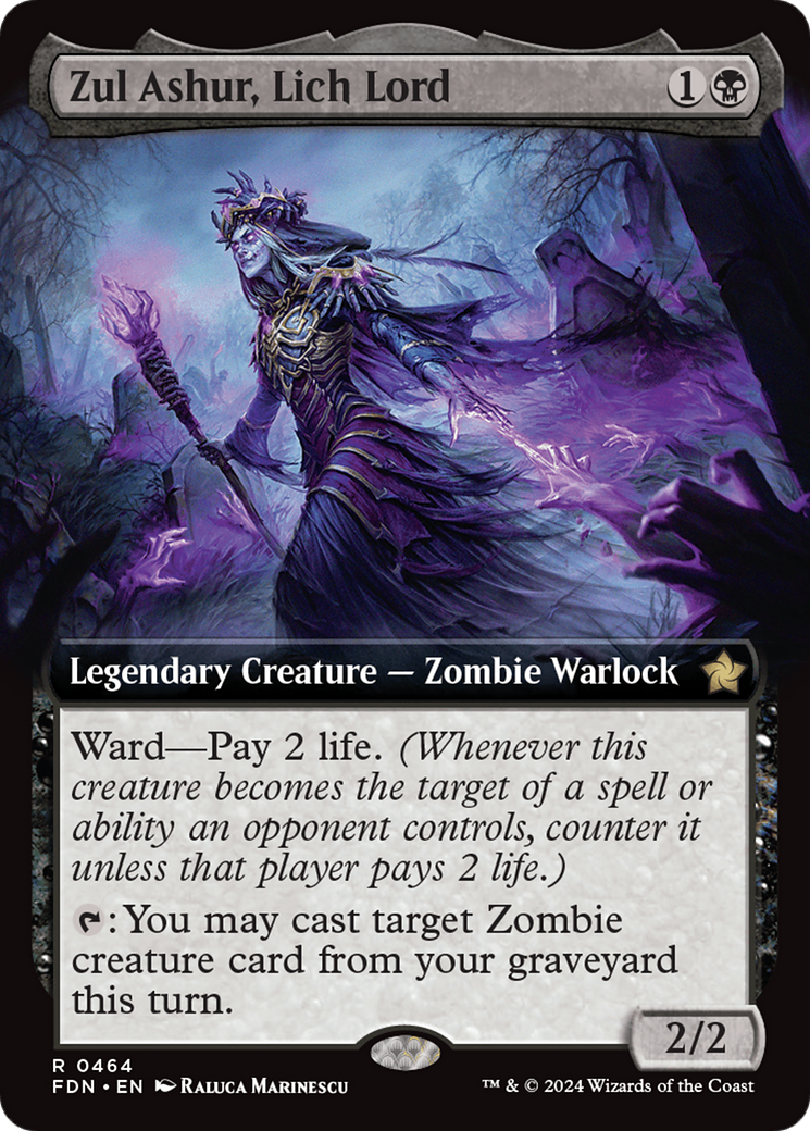 Zul Ashur, Lich Lord (Extended Art) [Foundations] | Gaming Infinity