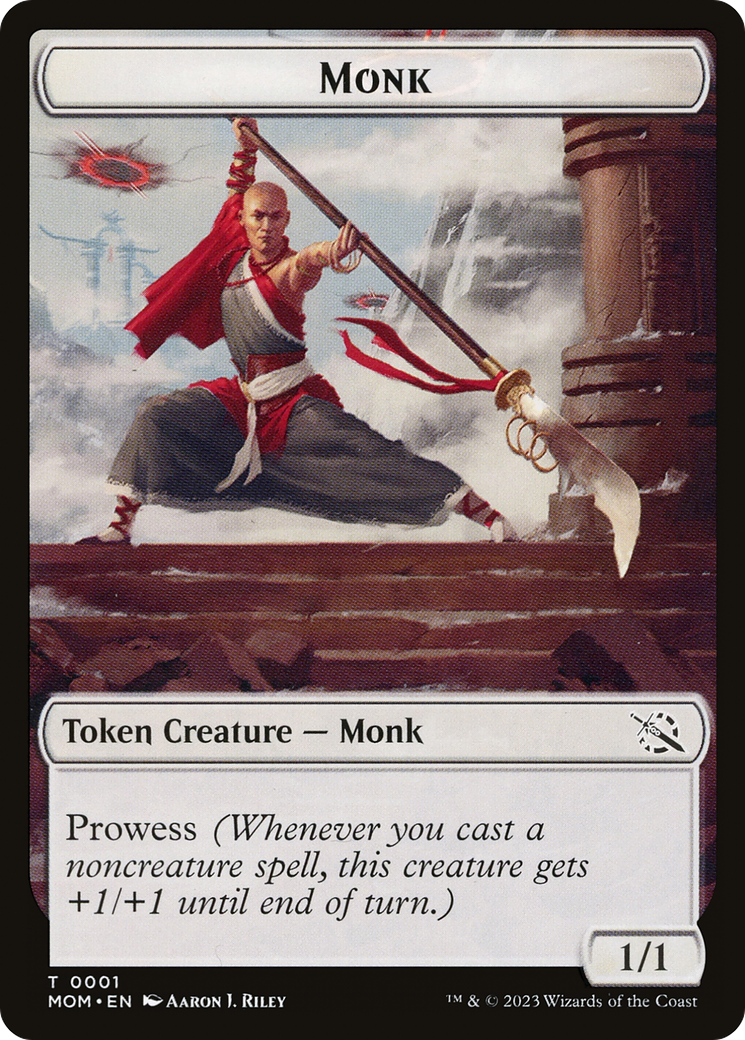 Monk // Phyrexian Saproling Double-Sided Token [March of the Machine Tokens] | Gaming Infinity