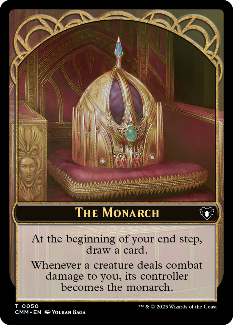 The Monarch // Dwarf Berserker Double-Sided Token [Commander Masters Tokens] | Gaming Infinity