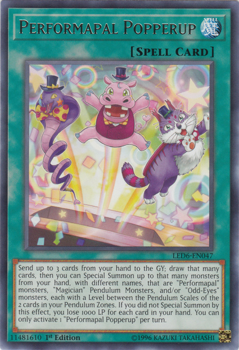 Performapal Popperup [LED6-EN047] Rare | Gaming Infinity