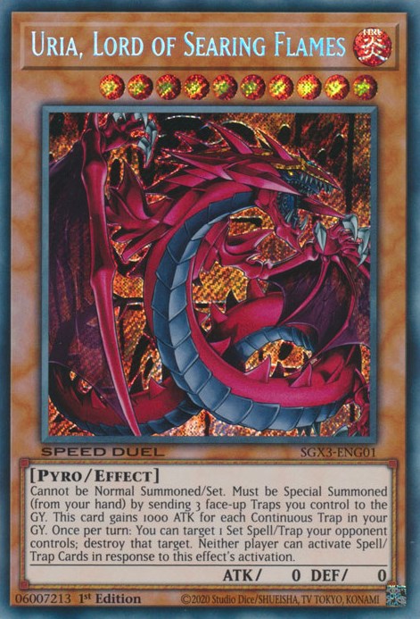 Uria, Lord of Searing Flames [SGX3-ENG01] Secret Rare | Gaming Infinity