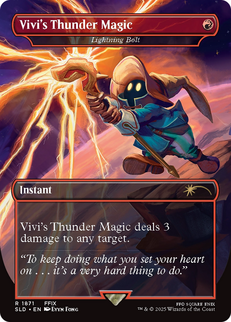Vivi's Thunder Magic - Lightning Bolt [Secret Lair Drop Series] | Gaming Infinity