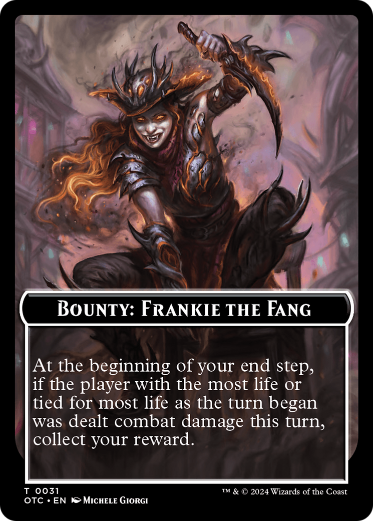 Bounty: Frankie the Fang // Bounty Rules Double-Sided Token [Outlaws of Thunder Junction Commander Tokens] | Gaming Infinity