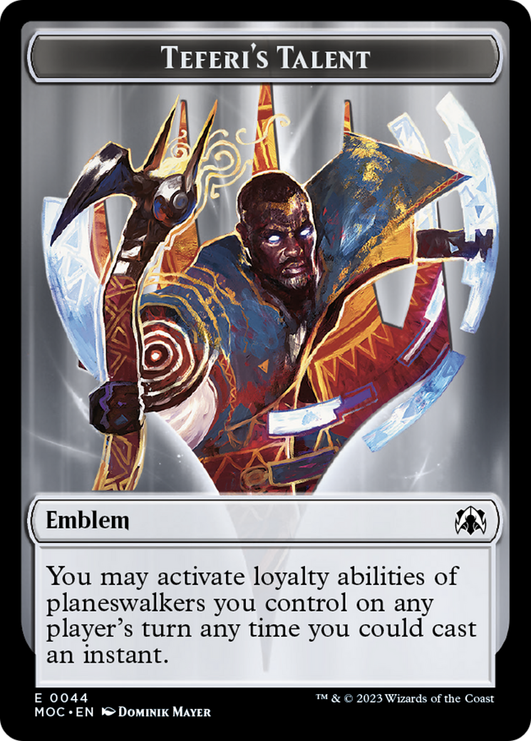 Phyrexian Myr // Teferi's Talent Emblem Double-Sided Token [March of the Machine Tokens] | Gaming Infinity