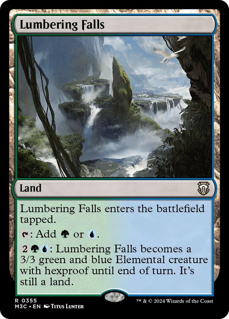 Lumbering Falls (Ripple Foil) [Modern Horizons 3 Commander] | Gaming Infinity