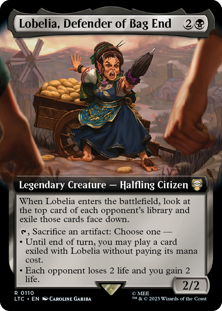 Lobelia, Defender of Bag End (Extended Art) [The Lord of the Rings: Tales of Middle-Earth Commander] | Gaming Infinity