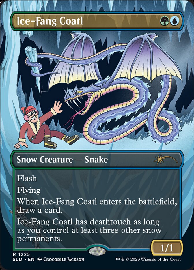 Ice-Fang Coatl (Borderless) [Secret Lair Drop Series] | Gaming Infinity