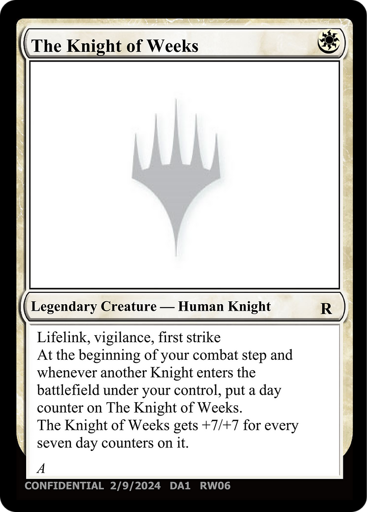 The Knight of Weeks [Unknown Event] | Gaming Infinity