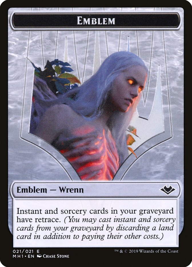 Zombie (007) // Wrenn and Six Emblem (021) Double-Sided Token [Modern Horizons Tokens] | Gaming Infinity