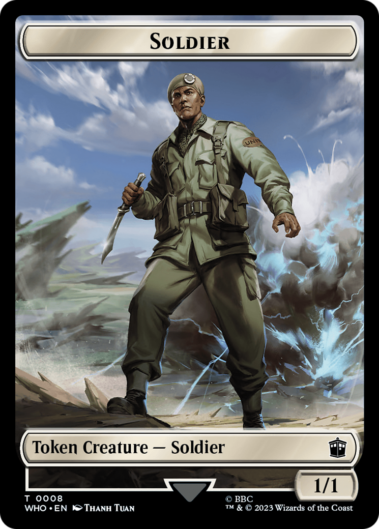 Soldier // Mutant Double-Sided Token [Doctor Who Tokens] | Gaming Infinity