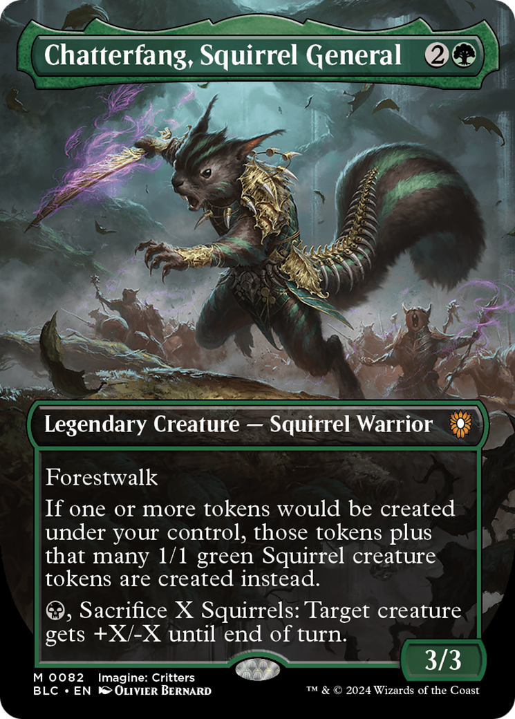 Chatterfang, Squirrel General (Borderless) [Bloomburrow Commander] | Gaming Infinity
