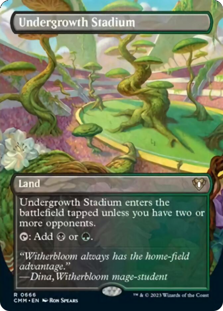 Undergrowth Stadium (Borderless Alternate Art) [Commander Masters] | Gaming Infinity