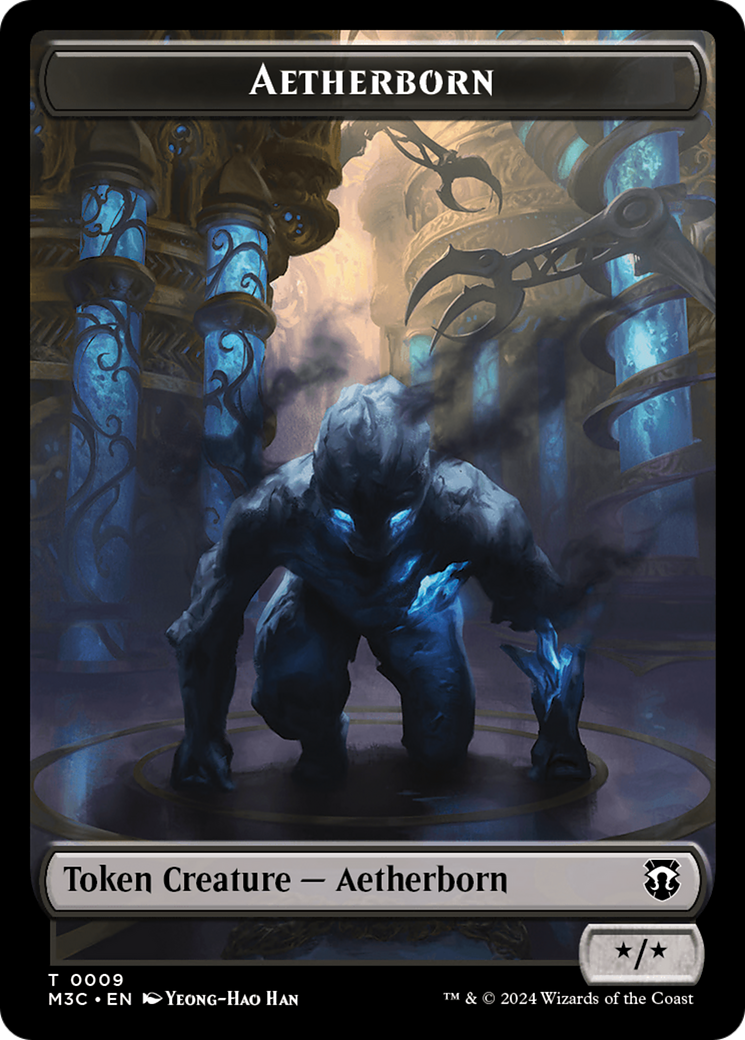 Aetherborn (Ripple Foil) // Thopter Double-Sided Token [Modern Horizons 3 Commander Tokens] | Gaming Infinity