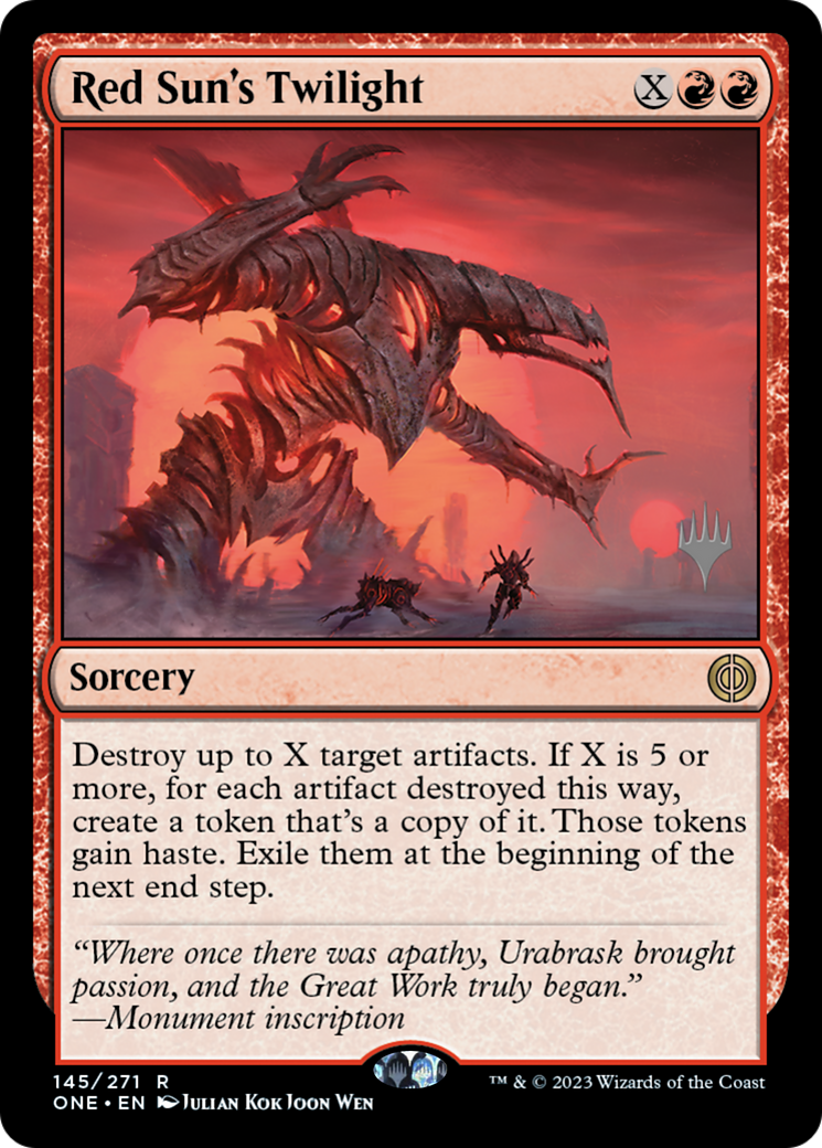 Red Sun's Twilight (Promo Pack) [Phyrexia: All Will Be One Promos] | Gaming Infinity