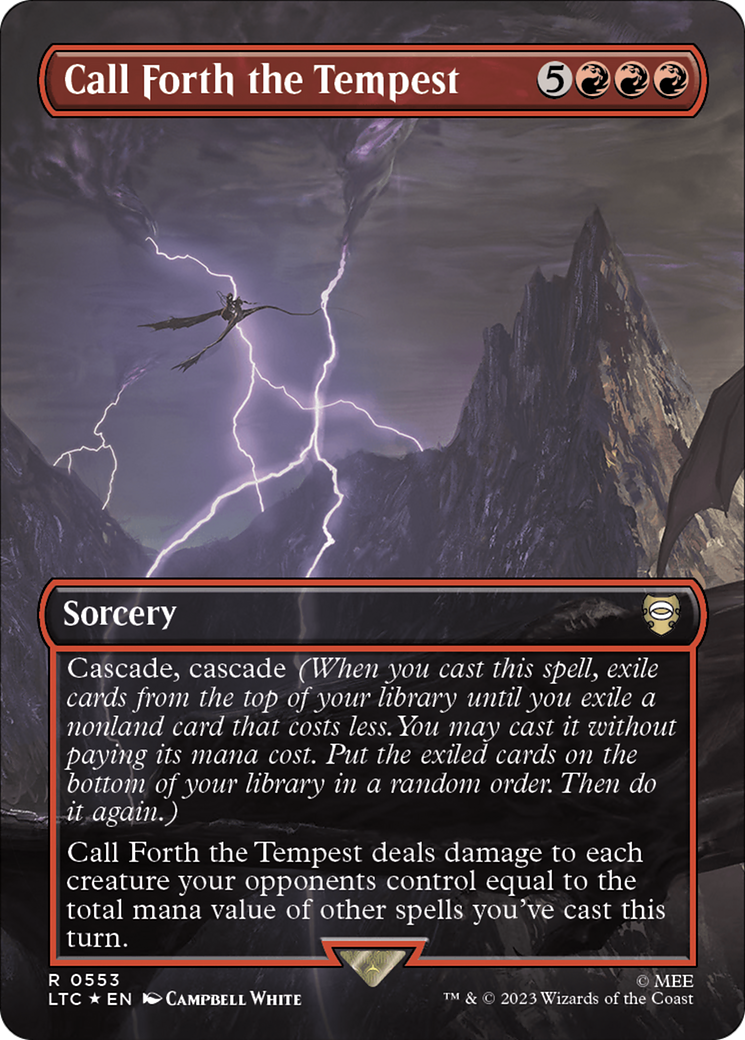 Call Forth the Tempest (Borderless) (Surge Foil) [The Lord of the Rings: Tales of Middle-Earth Commander] | Gaming Infinity
