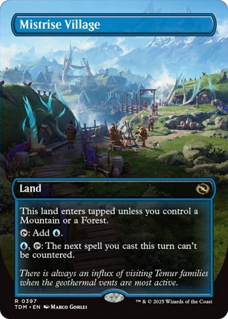Mistrise Village (Borderless) [Tarkir: Dragonstorm] | Gaming Infinity