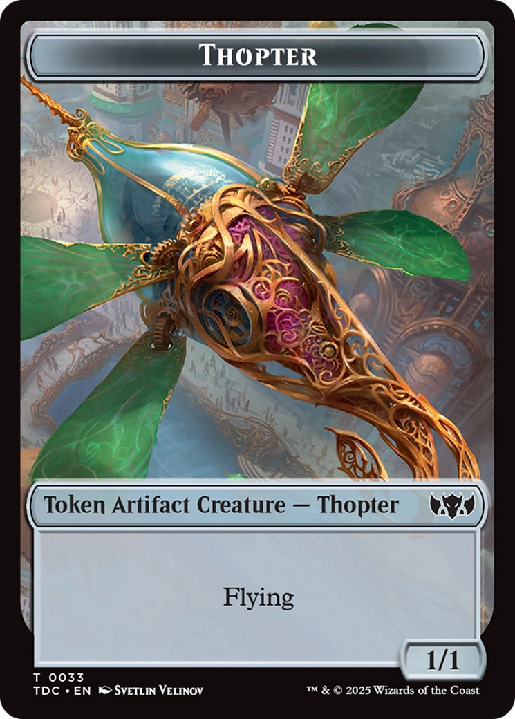 Thopter // Bird Double-Sided Token [Tarkir: Dragonstorm Commander Tokens] | Gaming Infinity