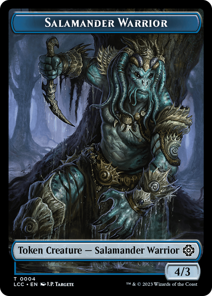 Salamander Warrior // Shapeshifter Double-Sided Token [The Lost Caverns of Ixalan Commander Tokens] | Gaming Infinity