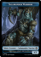 Salamander Warrior // Treasure Double-Sided Token [The Lost Caverns of Ixalan Commander Tokens] | Gaming Infinity