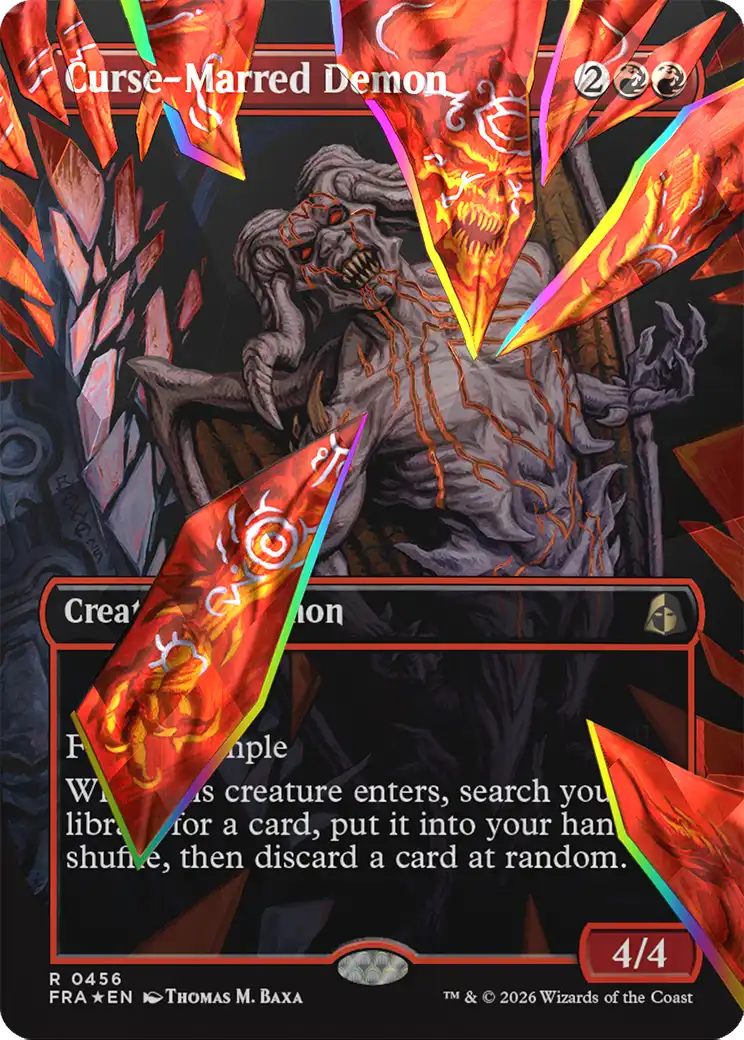 Curse-Marred Demon (Borderless) (Facet Foil) [Reality Fracture] | Gaming Infinity