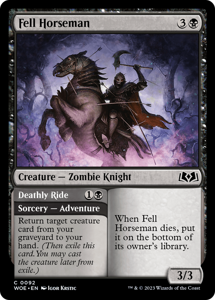 Fell Horseman // Deathly Ride [Wilds of Eldraine] | Gaming Infinity