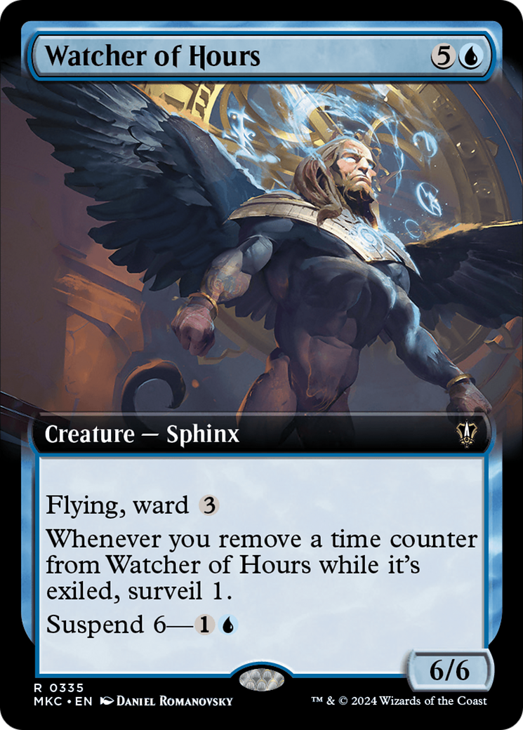 Watcher of Hours (Extended Art) [Murders at Karlov Manor Commander] | Gaming Infinity