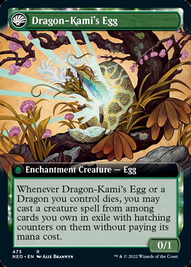 The Dragon-Kami Reborn // Dragon-Kami's Egg (Extended Art) [Kamigawa: Neon Dynasty] | Gaming Infinity