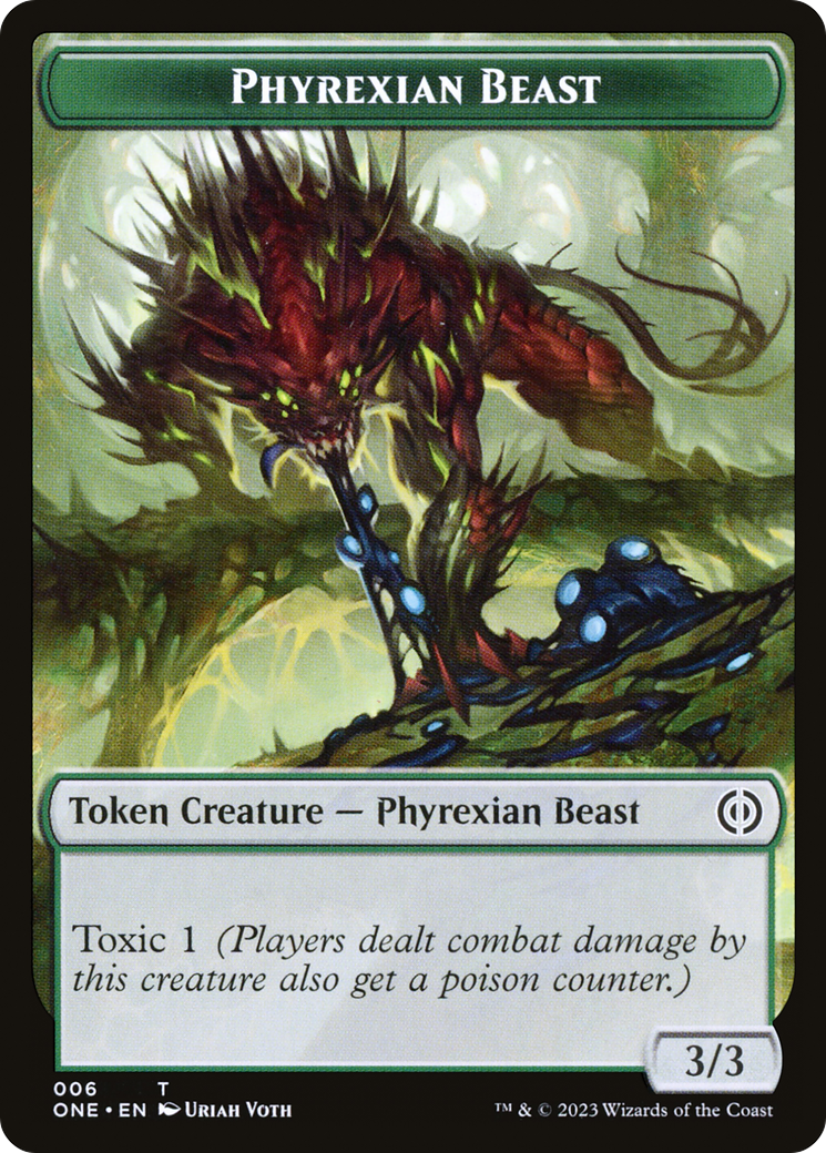 Phyrexian Goblin // Phyrexian Beast Double-Sided Token [Phyrexia: All Will Be One Tokens] | Gaming Infinity