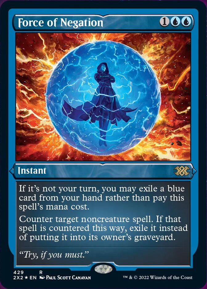 Force of Negation (Foil Etched) [Double Masters 2022] | Gaming Infinity