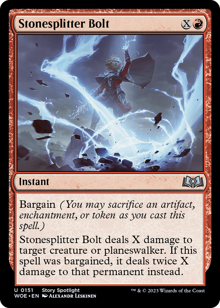 Stonesplitter Bolt [Wilds of Eldraine] | Gaming Infinity