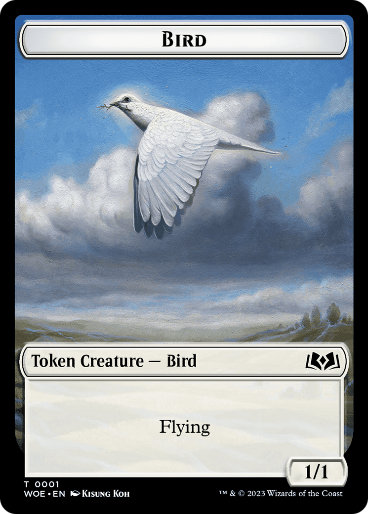 Bird // Food (0011) Double-Sided Token [Wilds of Eldraine Tokens] | Gaming Infinity