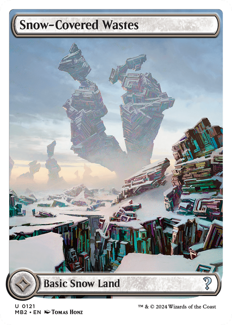 Snow-Covered Wastes (White Border) [Mystery Booster 2] | Gaming Infinity