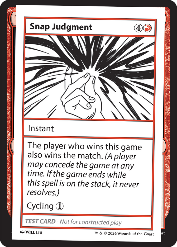 Snap Judgment [Mystery Booster 2 Playtest Cards] | Gaming Infinity