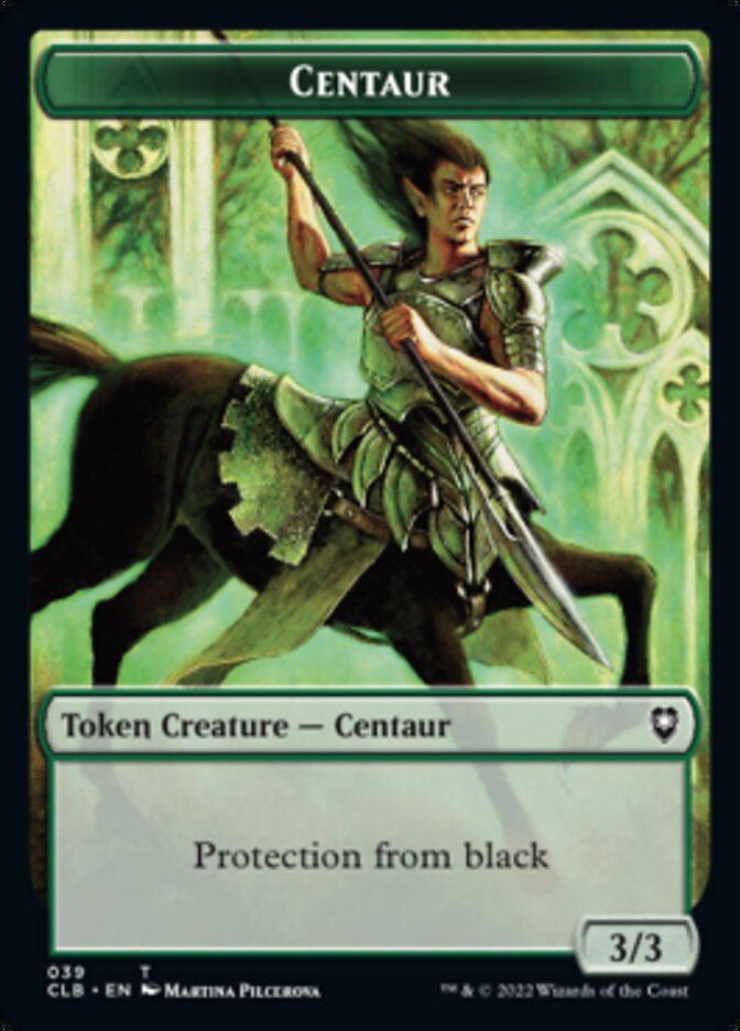 Horror // Centaur Double-Sided Token [Commander Legends: Battle for Baldur's Gate Tokens] | Gaming Infinity