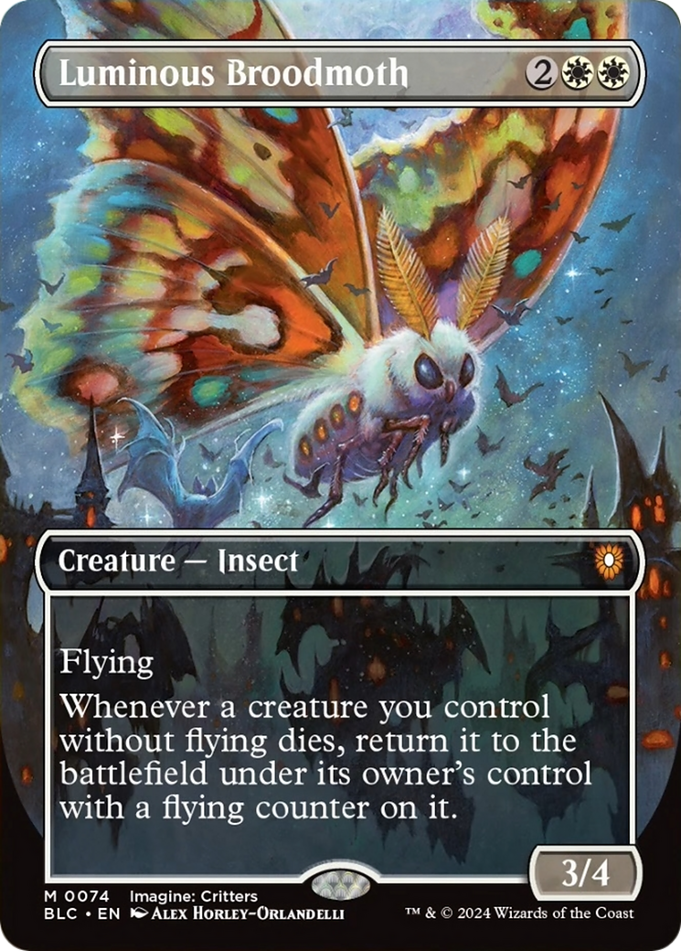 Luminous Broodmoth (Borderless) [Bloomburrow Commander] | Gaming Infinity